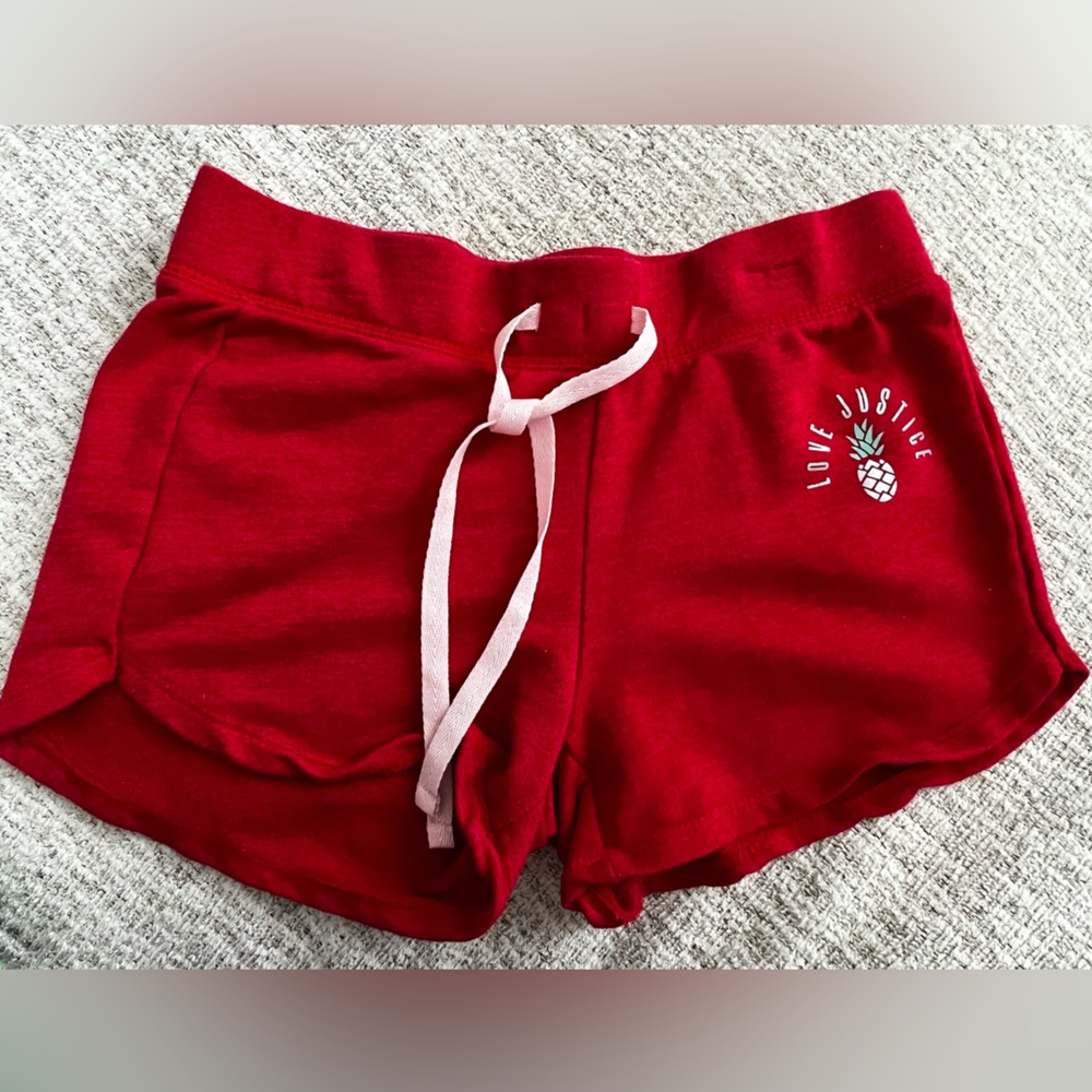 Justice Active Red Shorts size 10